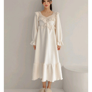 루나루즈 양털 극세사 수면 원피스 파자마 잠옷 홈웨어