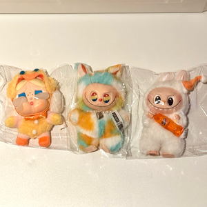 새상품) 팝마트 라부부, 크라이베이비 인형 키링 3개