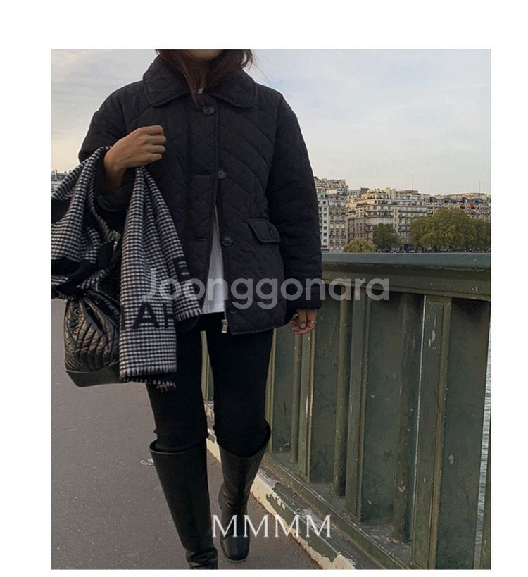 젬마월드 블랭킷 퀼팅패딩점퍼--8