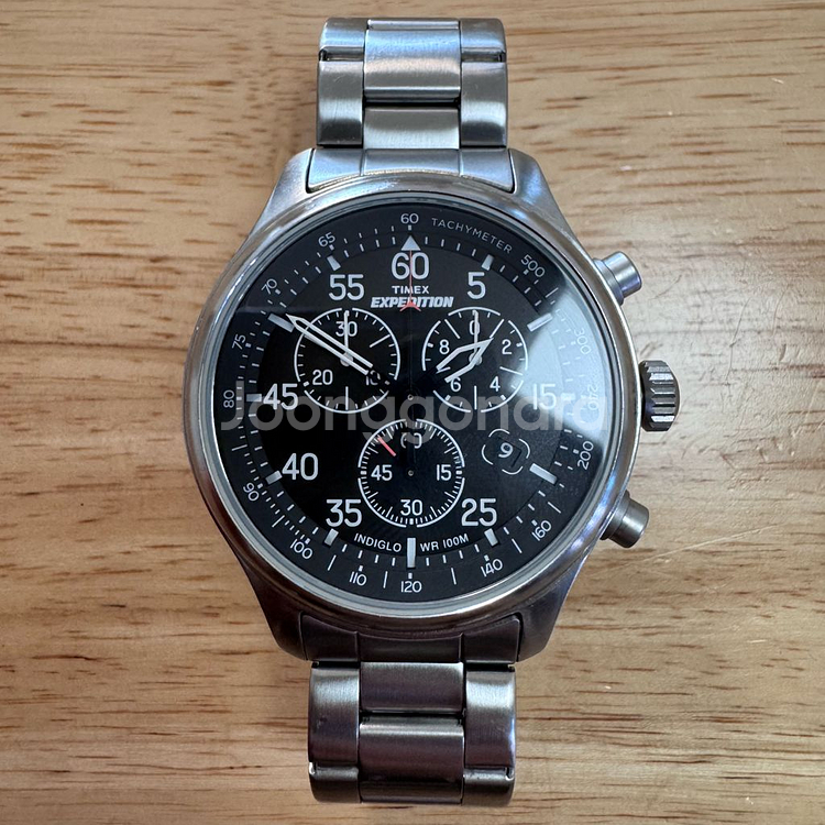 타이맥스 [TIMEX] 익스페디션 풀메탈 크로노그래프 손목시계 (S급)--1