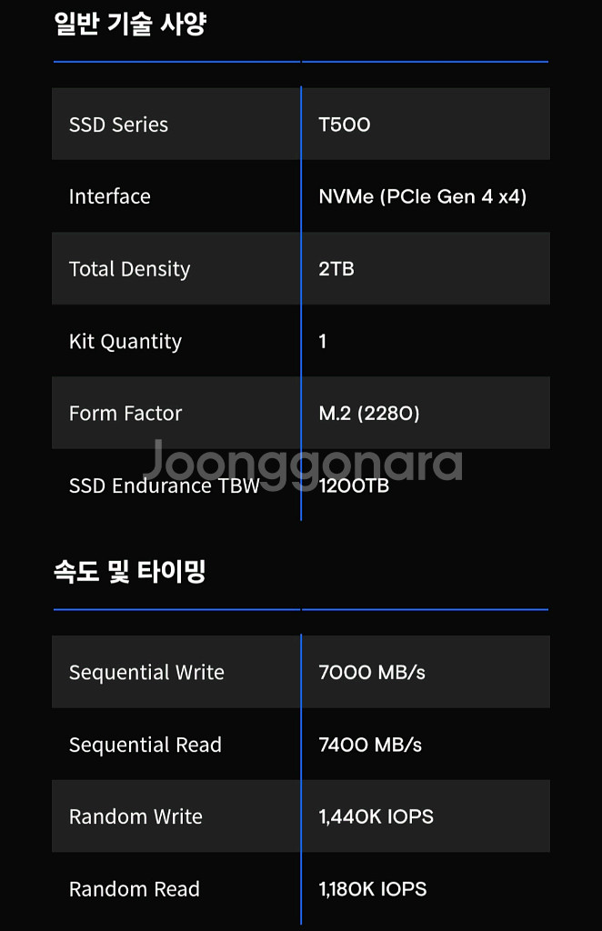 Crucial T500 2TB NVMe SSD--2