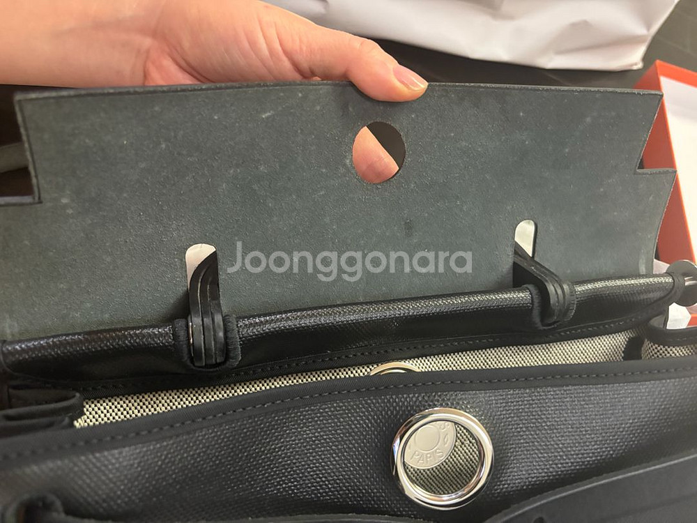 에르메스 에르백 코팅 은장--6