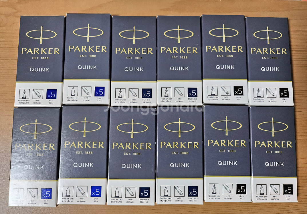 파카 만년필 잉크 카트리지 12팩 일괄--0