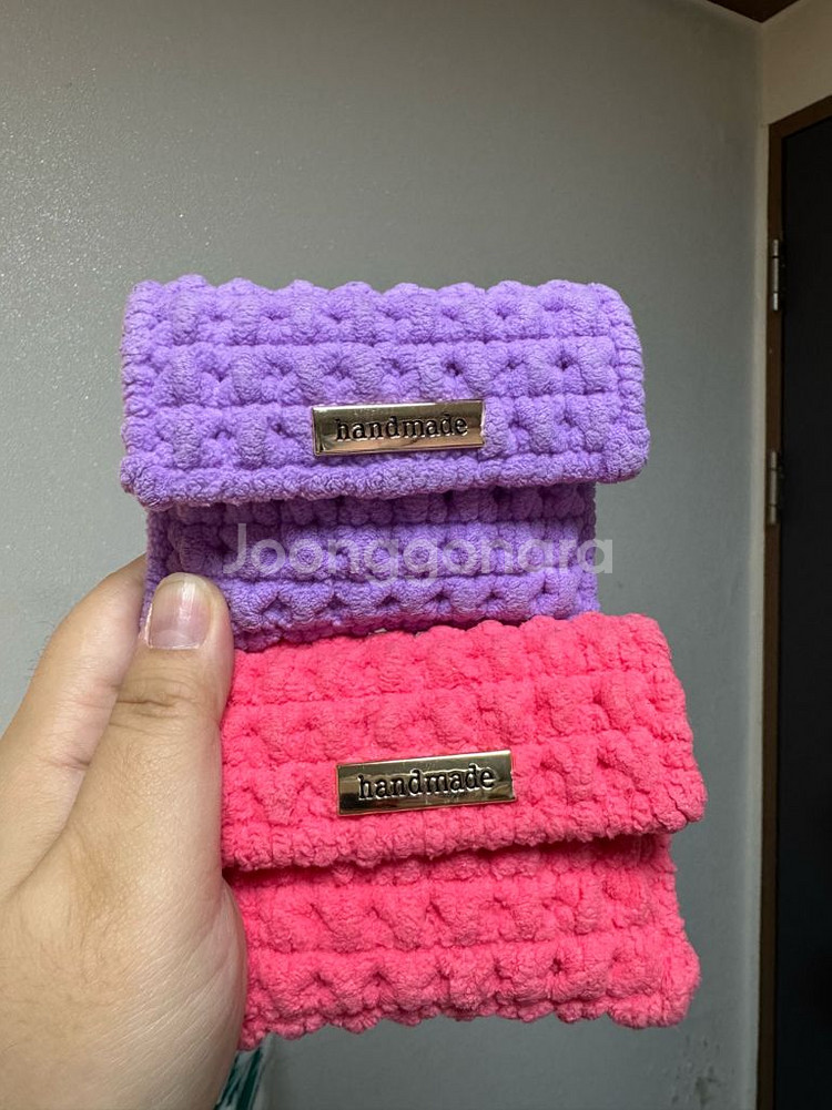 핸드메이드 뜨개지갑 팝니다 새상품 두개일괄--0