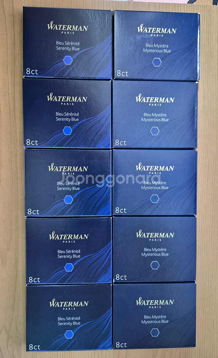 워터맨 만년필 잉크 카트리지 10팩 일괄--0