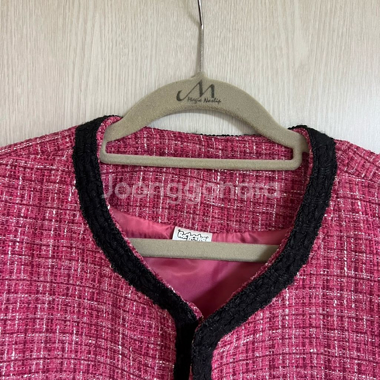 락케이크 크롭 트위드자켓--3