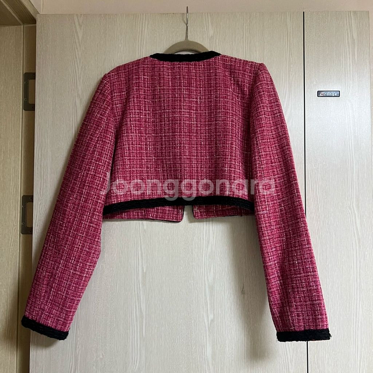 락케이크 크롭 트위드자켓--8