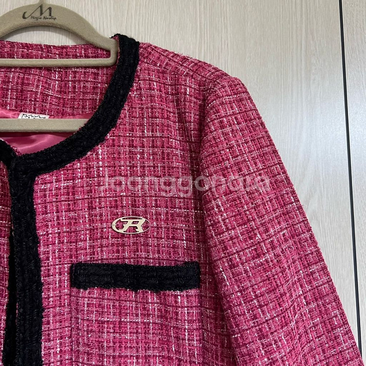 락케이크 크롭 트위드자켓--9