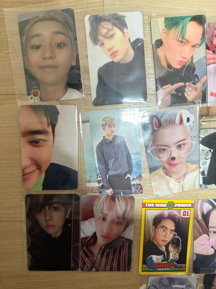 엑소 포카 (찬열,카이,세훈,백현,시우민,수호,디오 포카) 이미지