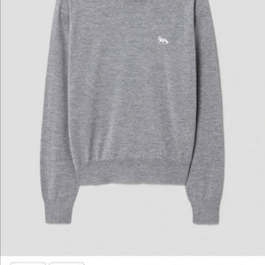 메종키츠네 베이비폭스 레귤러 니트 - 그레이