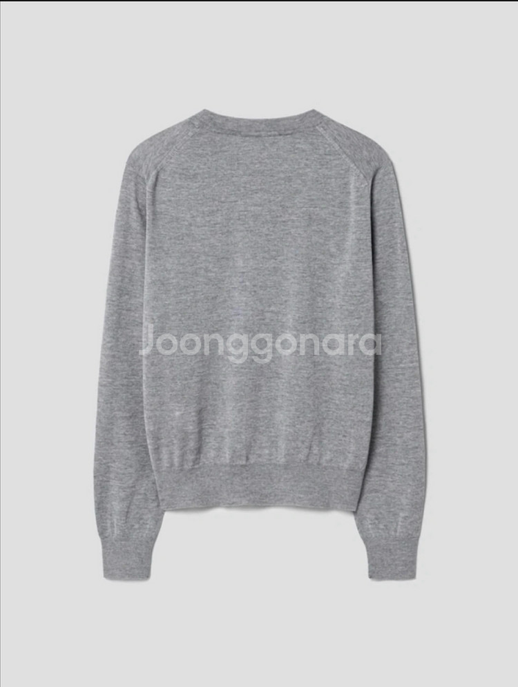 메종키츠네 베이비폭스 레귤러 니트 - 그레이--3