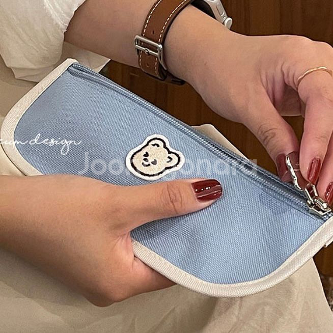 큐피드곰 슬림 펜슬파우치 라이트블루 필통--0