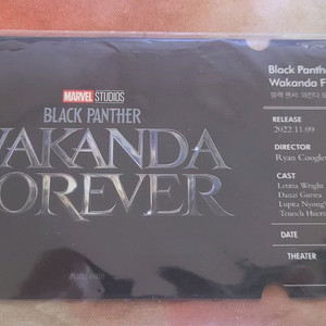블랙팬더 와카만다 포에버 씨네큐 티켓 + 롯데시네마 키링 이미지