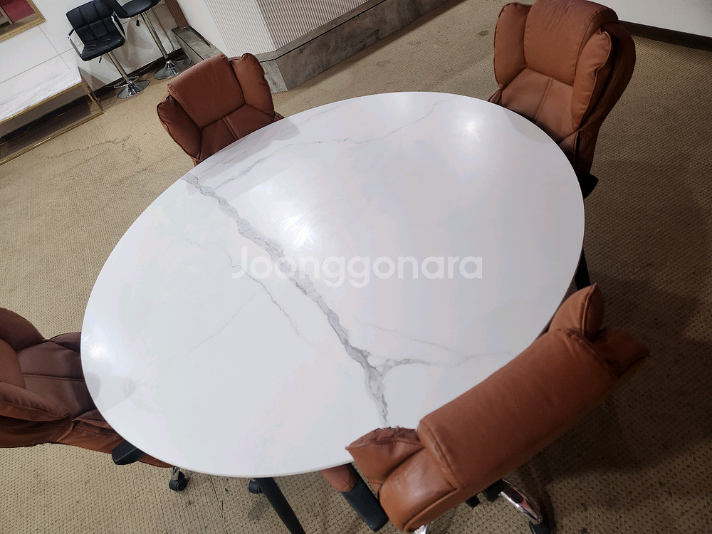 대리석 패턴 원형식탁,사각테이블--0