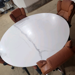 대리석 패턴 원형식탁,사각테이블