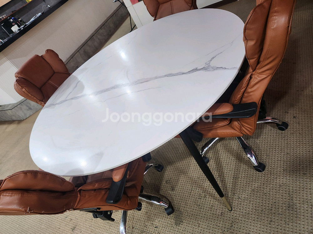 대리석 패턴 원형식탁,사각테이블--1