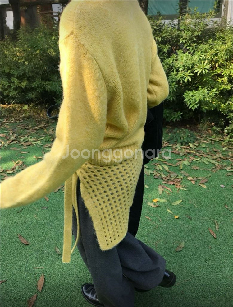 <새상품> 알파카 가디건 랩스커트 세트 4color--3