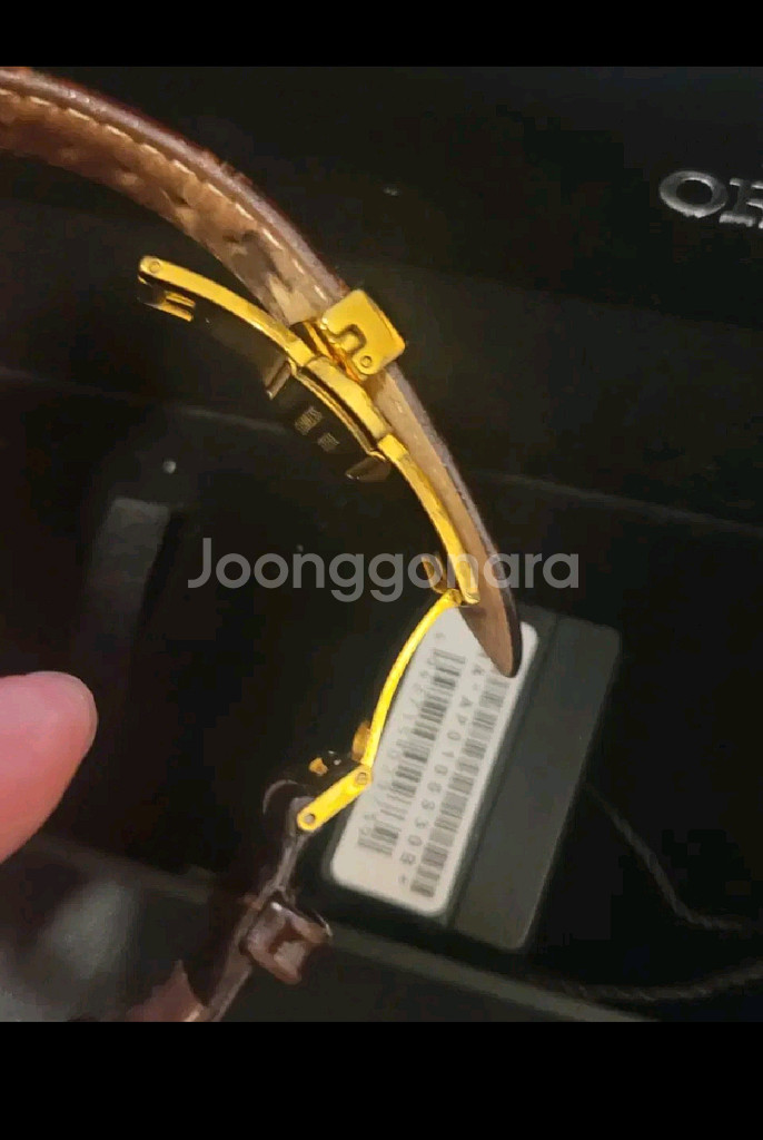 오리엔트 밤비노 스몰세컨즈 골드 가죽 시계 정품--8