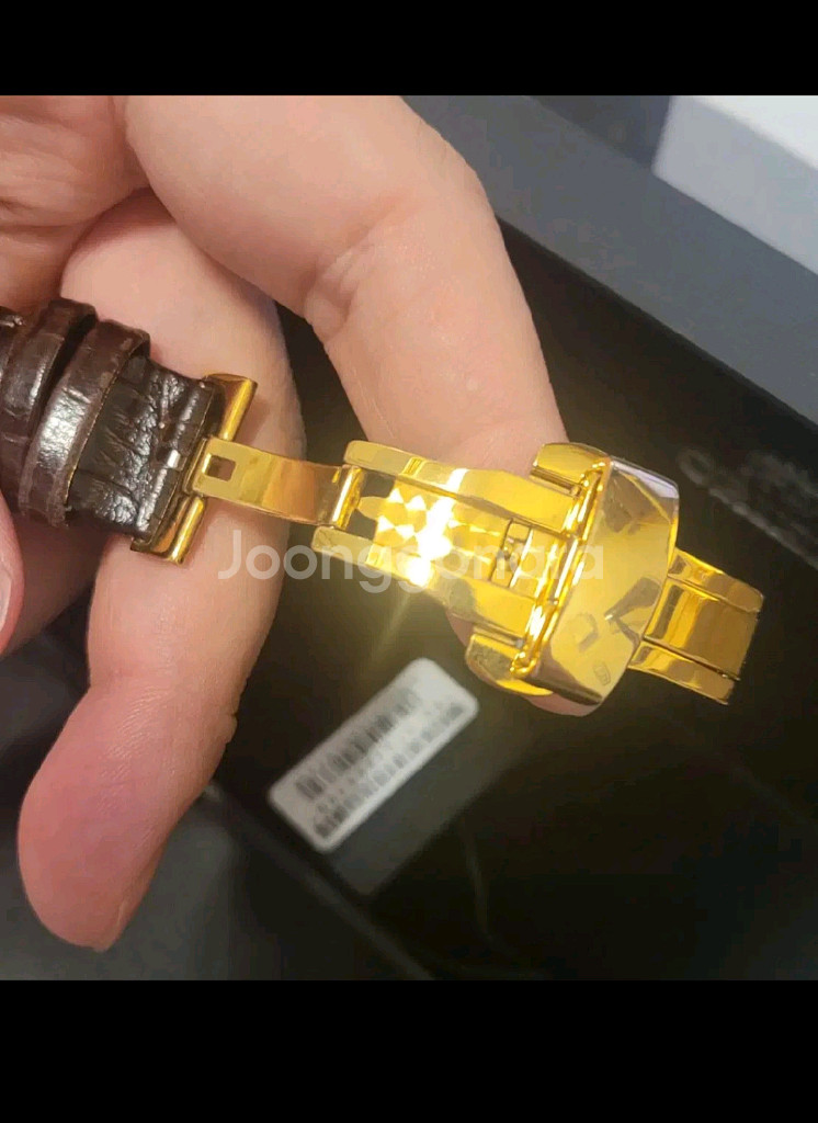 오리엔트 밤비노 스몰세컨즈 골드 가죽 시계 정품--5