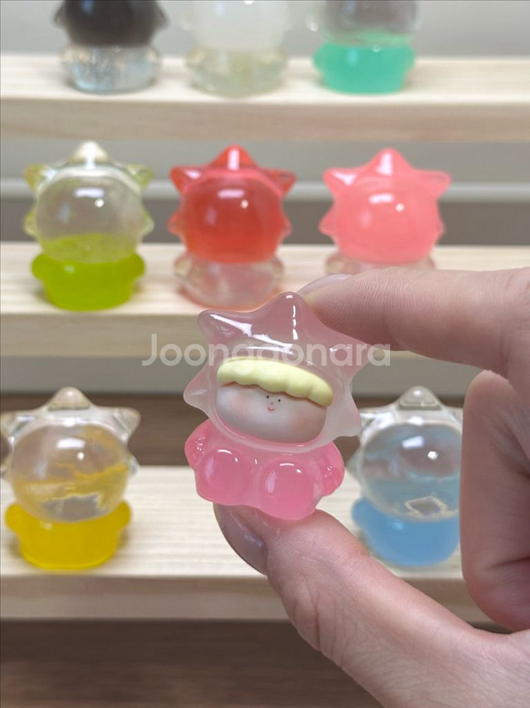 수지 제작 피규어 야광 소원별 미니어처 오브제--2