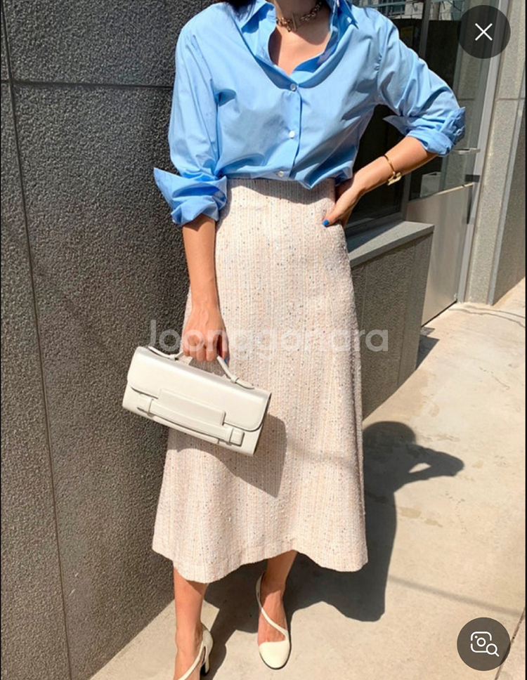 ORR 오르 트위드 스커트 핑크 S (새상품)--4