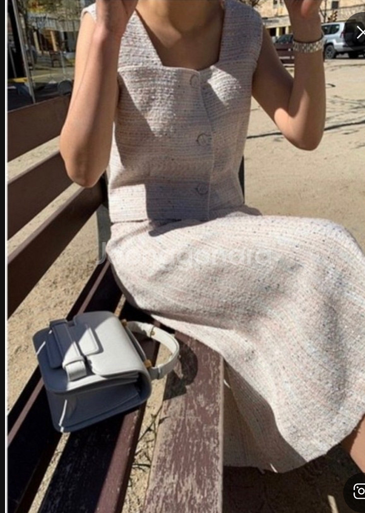 ORR 오르 트위드 스커트 핑크 S (새상품)--3