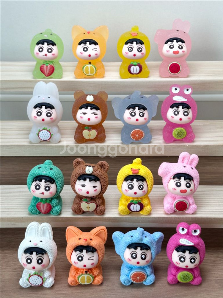 수지 제작 피규어 야광 짱구 과일 동물 캐릭터 미니어처 오브제--0