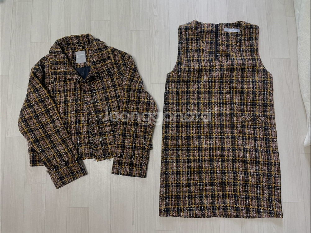 에잇세컨즈 트위드 자켓 스커트 셋업--0