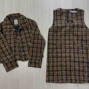 에잇세컨즈 트위드 자켓 스커트 셋업