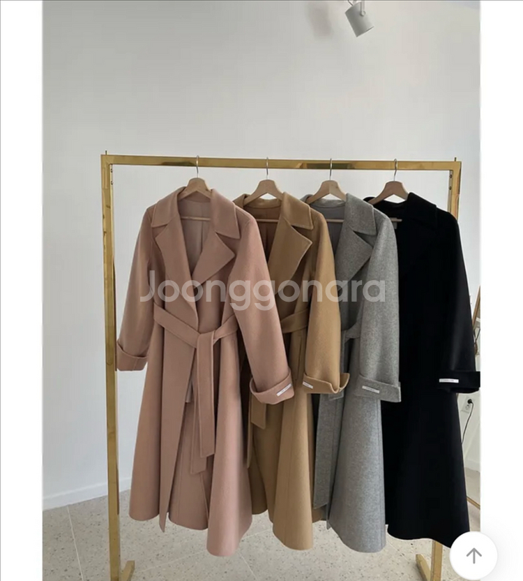 러빈 플레어 핸드메이드 울 100% 롱 코트 (새상품)--7