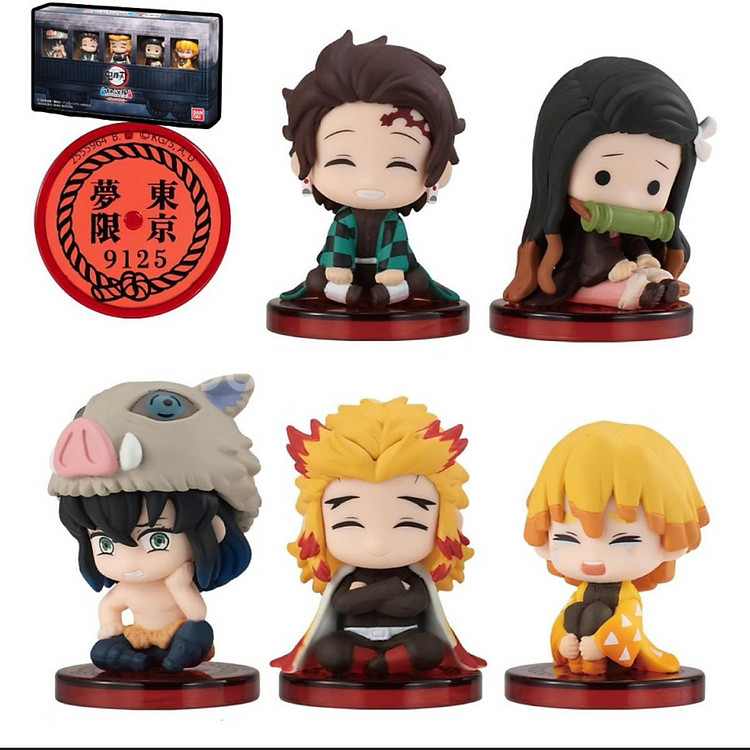 (한정판미개봉) 귀멸의칼날 스와라세타이 피규어 가챠 무한열차 한정판 풀세트--0