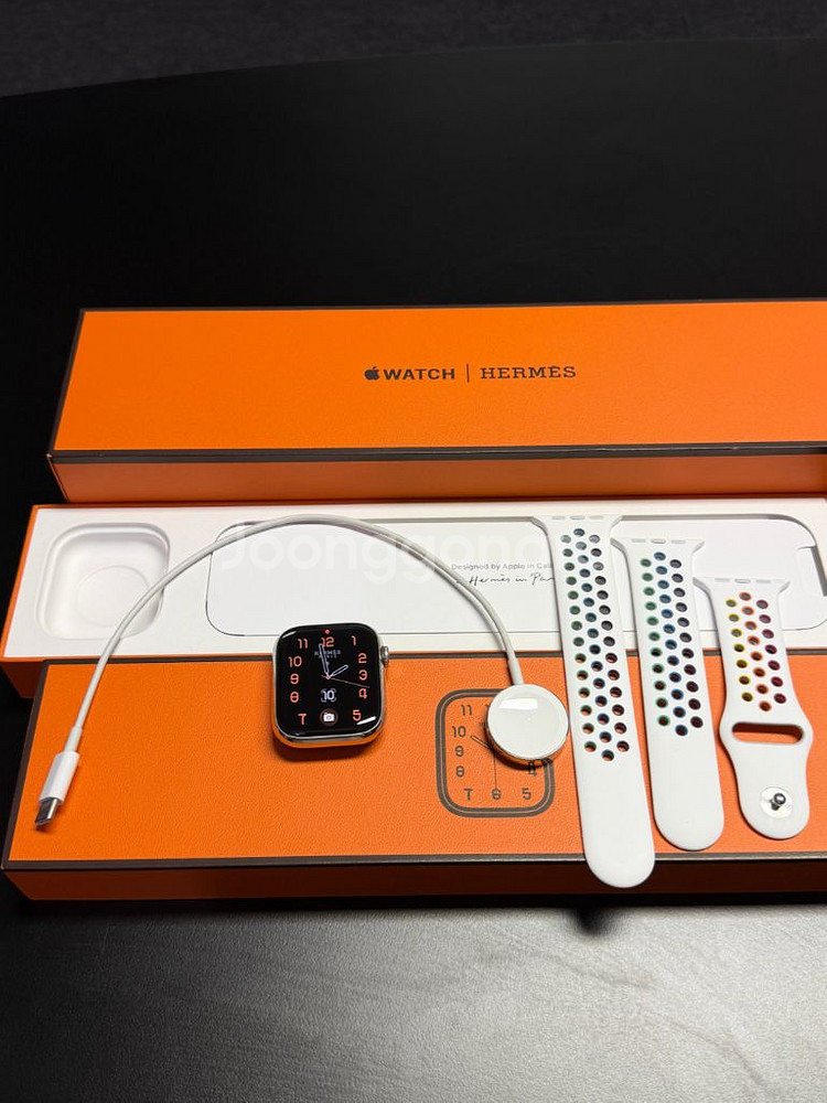 애플워치7 에르메스 45mm 실버--0