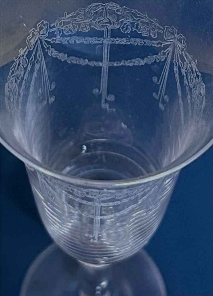 체코 보헤미아 크리스탈 빈티지 플루트 잔/ 2개 세트 이미지