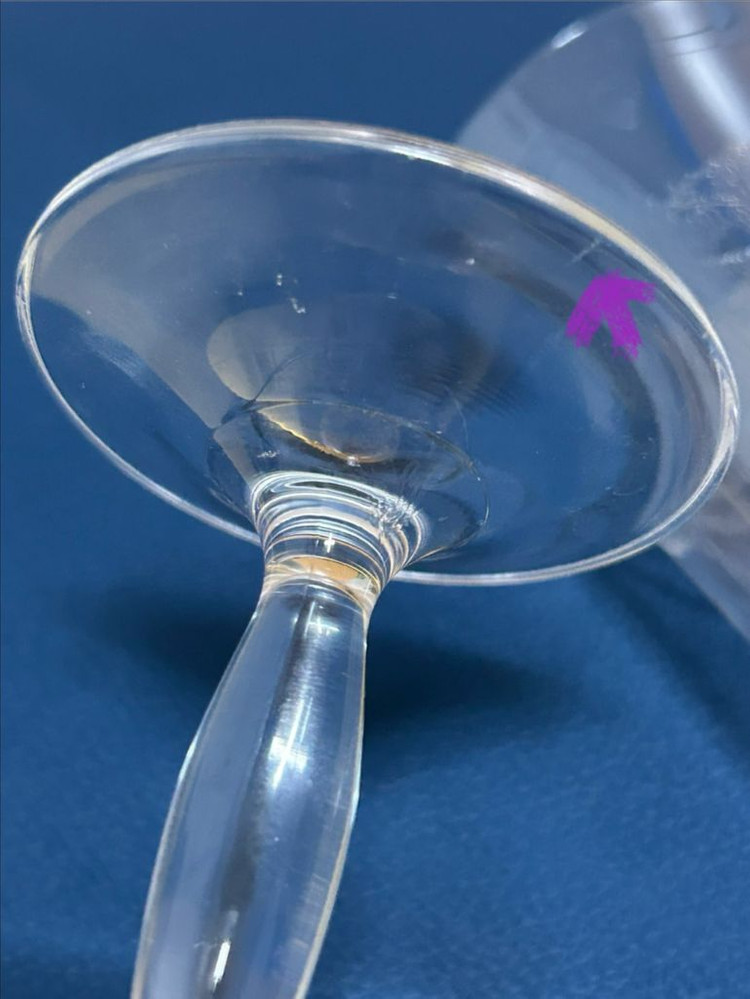 체코 보헤미아 크리스탈 빈티지 플루트 잔/ 2개 세트 이미지