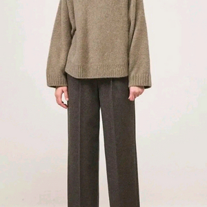 더캐시미어 캐시미어100 홀가먼트 니트탑 프리사이즈 오트밀