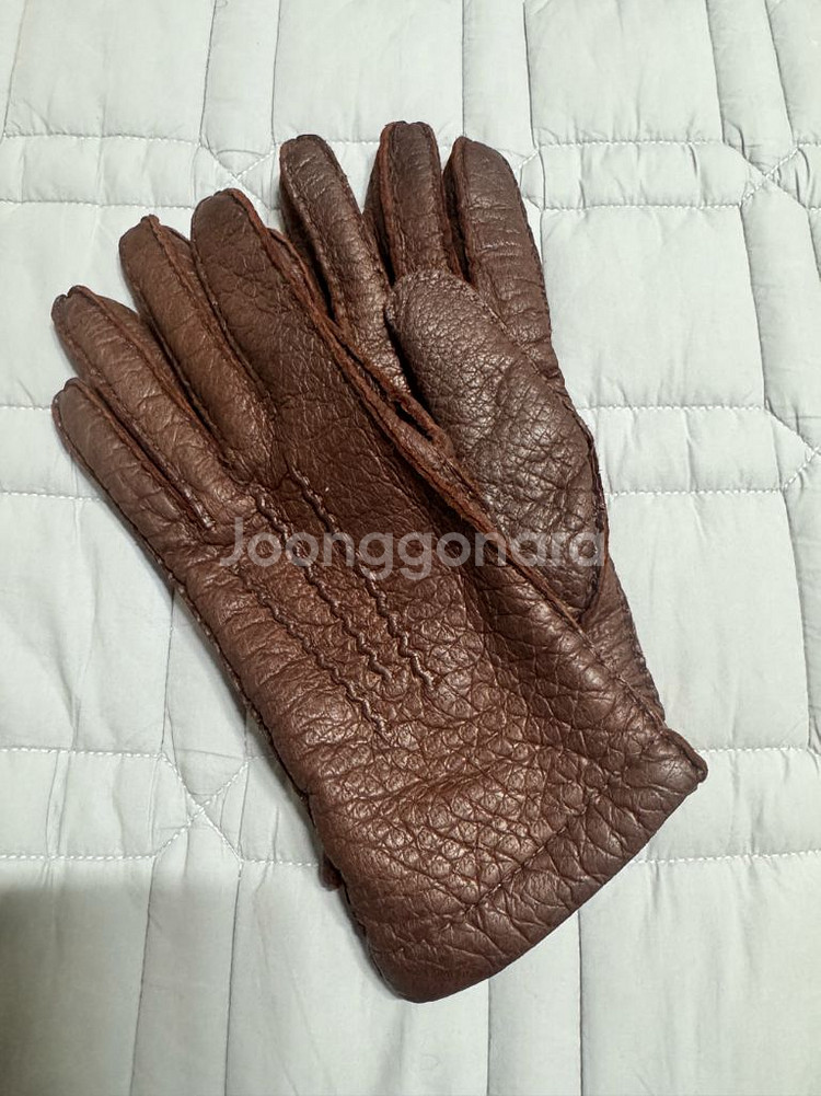 헤스트라 맨즈 페커리 캐시미어 시에나 색상 가죽장갑--0