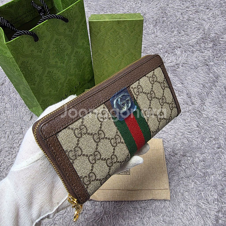 [클로젯][풀구성+영수증][신형24ss]구찌 오피디아 지퍼돌이 장지갑--1