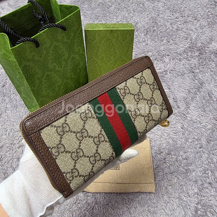 [클로젯][풀구성+영수증][신형24ss]구찌 오피디아 지퍼돌이 장지갑--2