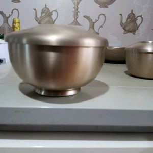 전통 유기 그릇 세트