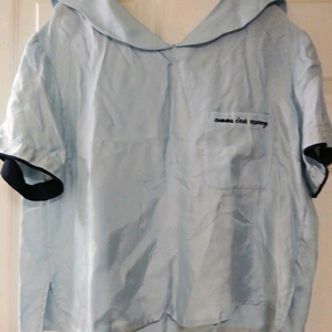 럭키슈에뜨 앞자수 변형카라 블라우스