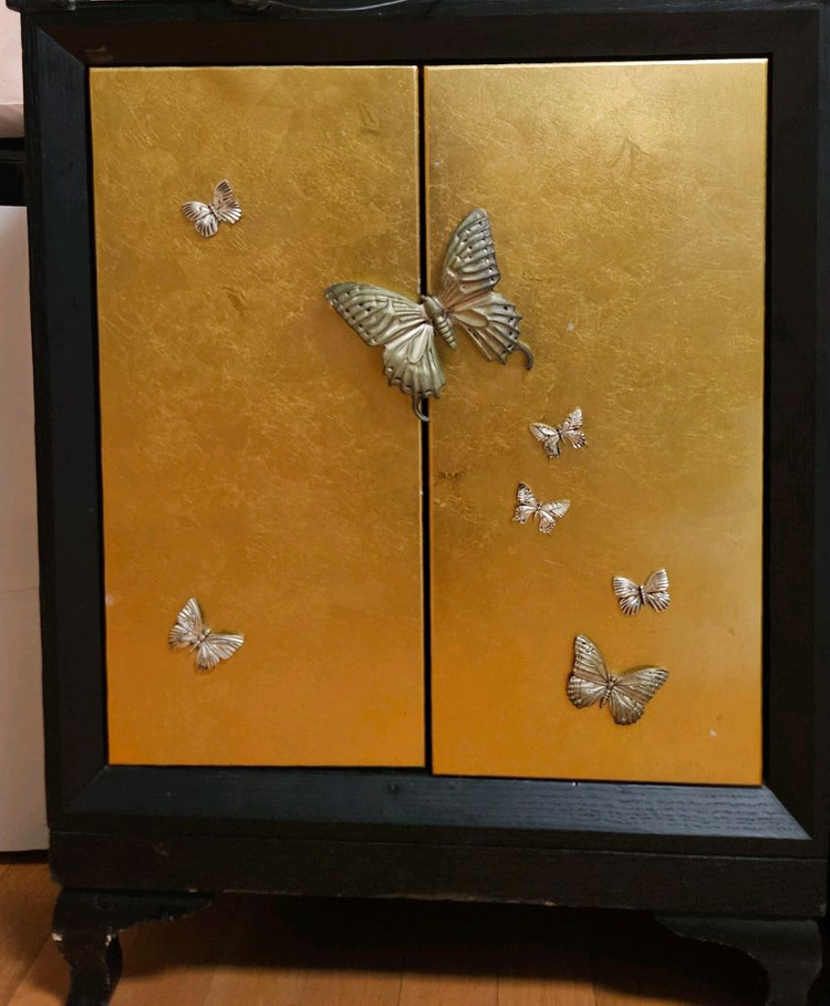 나비.금박 장식 가구 세트--4