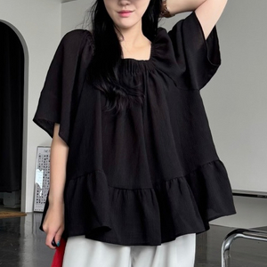 (새상품) 블랙 모네 블라우스