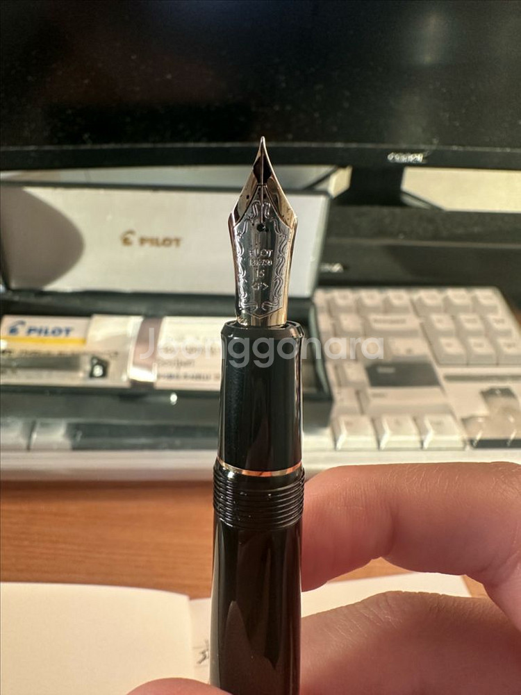 파이롯트 커스텀845 흑칠 F닙--3