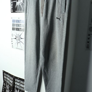 (XL) 퓨마 트레이닝복 바지 그레이 기모 면 이미지