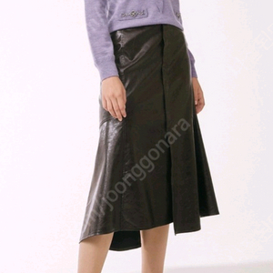 마인 플레어 햄 레더 스커트 66