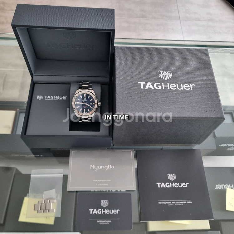 태그호이어 아쿠아레이서 300 쿼츠 청판 41mm(2019년식)--8