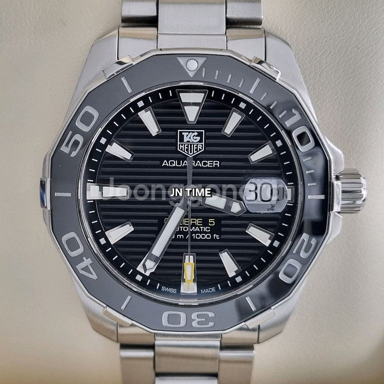 태그호이어 아쿠아레이서 오토 검판 41mm(오버홀 완료)--0