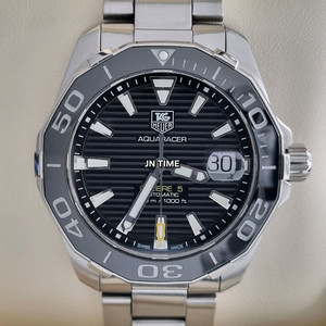 태그호이어 아쿠아레이서 오토 검판 41mm(오버홀 완료)