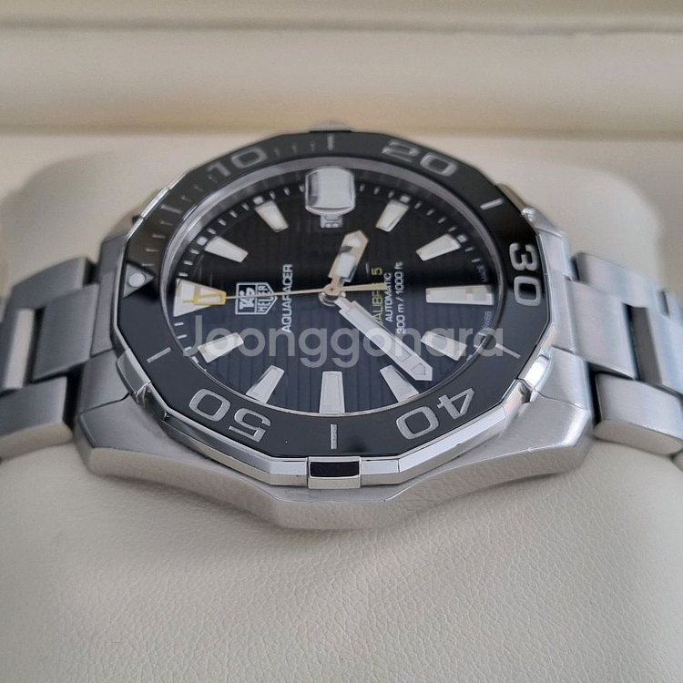 태그호이어 아쿠아레이서 오토 검판 41mm(오버홀 완료)--5