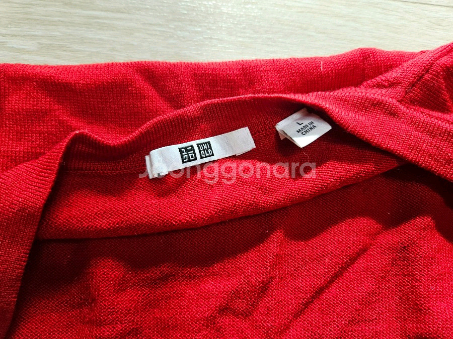 유니클로 모100% 여성 가디건--5